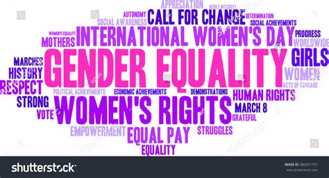 gender equality word cloud on white stock vector 380331757 shutterstock