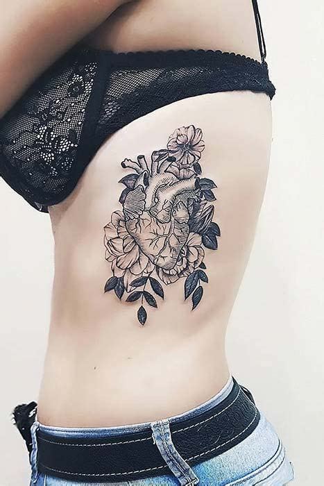 Rib Floral Tattoo Tattoo Designs For Women