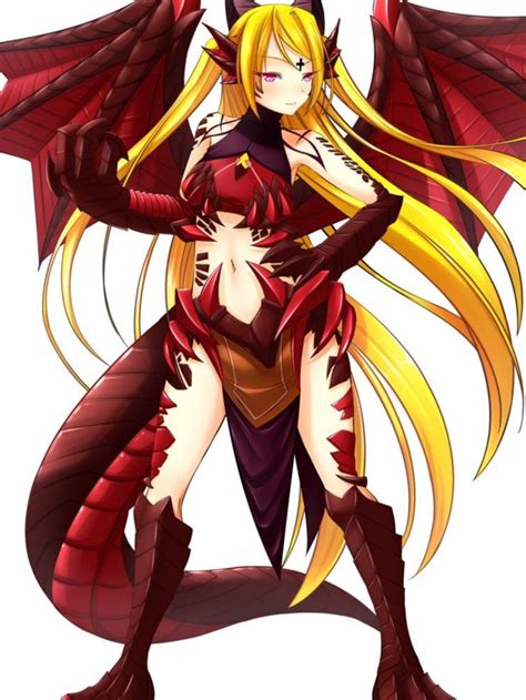 An Anime Character Dressed In Red And Yellow With Long Blonde Hair