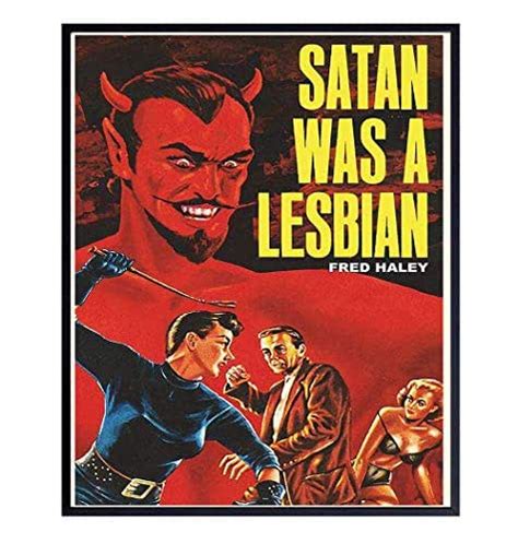 Satan Was A Lesbian Poster Vintage Retro Movie Wall Art