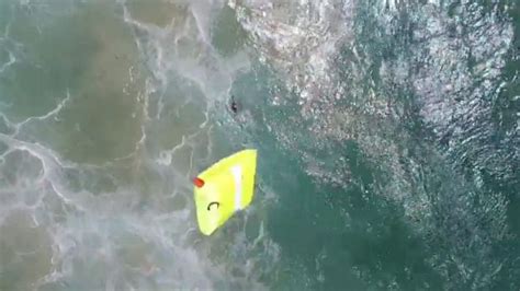 drone rescues swimmers  lifeguards   training    ubergizmo
