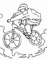 Coloring Pages Mountain Bmx Bike Coloriage Sports Biking Color Velo Printable Kids Dessin Drawing Sport Equipment Bicyclette Colorier Imprimer Print sketch template