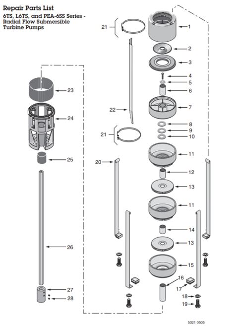 sta rite lts  series series  submersible  pump diagram