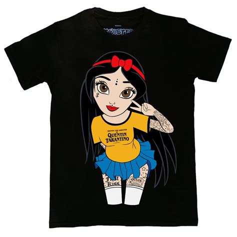 punk disney peace and love snow white t shirt cute tattoo