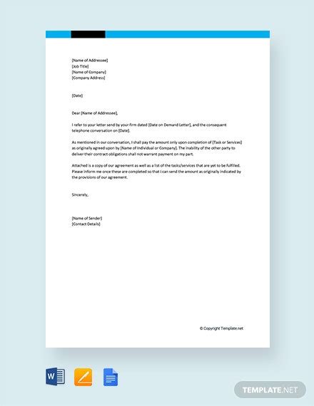 response  demand letter  attorney template word google