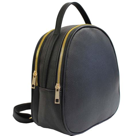 black mini backpack  front zip bagzonecouk