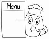 Coloring Menu Kids Chef Character Blank Cartoon Illustration Egg Funny Isolated Eps Background Dreamstime Illustrations Vectors sketch template