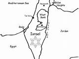 Israel Map Printable Handout Flag sketch template