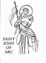 Joan Arc Coloring Template Pages Sketch sketch template