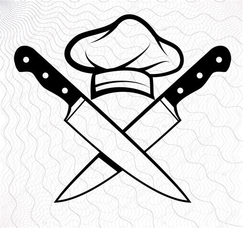 chef hat  knives svg chef hat clipart chef hat cut files etsy