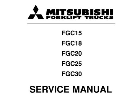 mitsubishi fgc fgc fgc fgc fgc forklift trucks service repair manual service