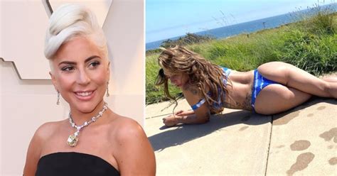 Lady Gaga Poses In A Bikini While Lying On A Pavement Because Why Not