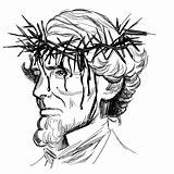 Crown Jesus Thorns Drawing Getdrawings Lincoln Abe Serious Why So sketch template