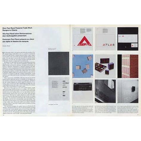 how paul rand presents trade mark designs to clients graphis 153 1971 editorial layout