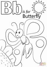 Letter Coloring Butterfly Colouring Pages Printable Worksheet Preschool Color Clipart Alphabet Sheets Butterflies Kids Animals Template Activities Number Bible Bee sketch template
