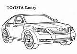 Coloring Pages Toyota Camry Cars Printable Car Factory Colouring Colorine Corolla Hero Derby Color Tacoma Drawing Sketch Template Demolition Kids sketch template