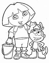 Dora Mewarnai Exploradora Hitam Putih Karakter Kartun Colorea Colouring Sketsa Colorir Infantiles Màu Sách Tô Cubo Nickelodeon Parabebes Koleksi Jaya sketch template
