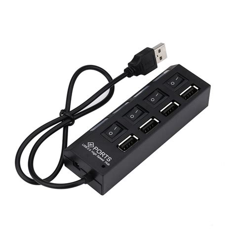 drop shipping usb hubs 4 port usb 2 0 hub on off switches dc power
