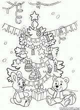 Neujahr Navidad Colorkid Colorear Narodzenie Capodanno Albero Kolorowanki Boże Choinki Alberi Arboles Nowy Rok Baum Silvester Kolorowanka sketch template