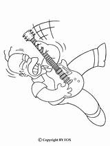 Simpsons Homero Homer Kleurplaat Colorat Kleurplaten Rockero Guitarra Gitarre Tocando P43 Pegar Hellokids Spielt Planse Malvorlage Primiiani Pianetabambini Gifgratis Desene sketch template