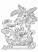 Sleigh Colouring Pyrography sketch template