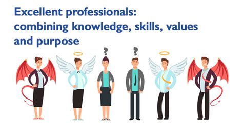 excellent professionals combining knowledge skills values  purpose