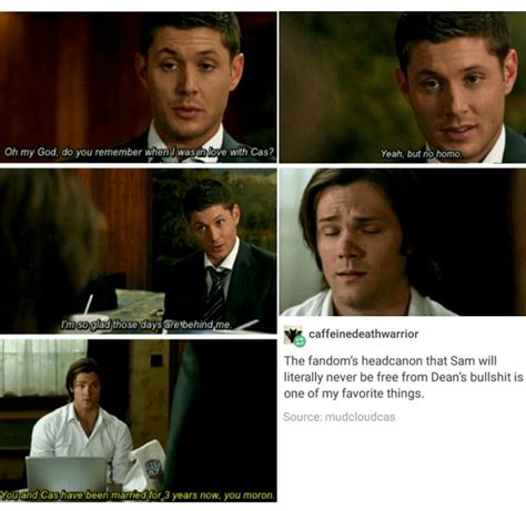 Supernatural Tumblr Textpost Destiel Cockles Funny Lol Sam Winchester