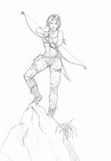 Raider Tomb Croft Unreal Commission sketch template