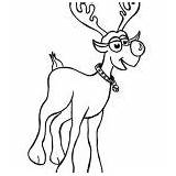 Rudolph Coloring Clarice Playing Nosed Reindeer Kids Red sketch template