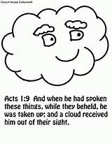 Coloring Pages Cloud Acts Clouds Sunday School Kids Lesson Popular sketch template
