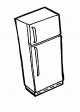 Fridge Clipart Outline Refrigerator Printable Transparent Freezer Labeled Webstockreview Letters sketch template