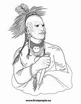 Native American Clipart Color Drawing Chief Getdrawings Clipground sketch template