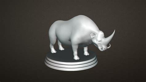stl file woolly rhinoceros   printing model