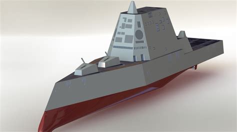 cartoon model ddg zumwalt  navy readies    kind stealth zumwalt destroyer warship