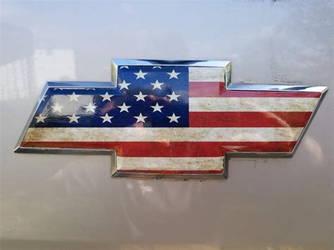 Chevy And Ford Emblem Logo Wraps – American Flag Set Of Two