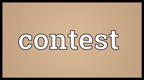 contest meaning youtube
