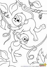 Monkey Coloring Pages Colouring Pop Card Template Cute Monkeys Year Chinese Print Printable Templates Kids Simple Too Printables Cards Hattifant sketch template
