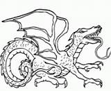 Dragons Crache Feu Tire Langue Coloriages sketch template