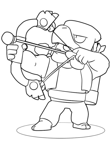 brawl stars bo coloring page  printable coloring pages  kids