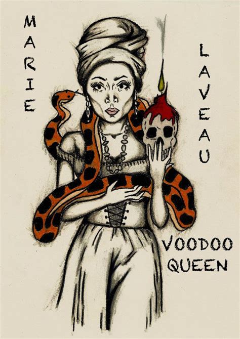 Marie Laveau Voodoo Queen Print Birthday T Tattoo Etsy Voodoo