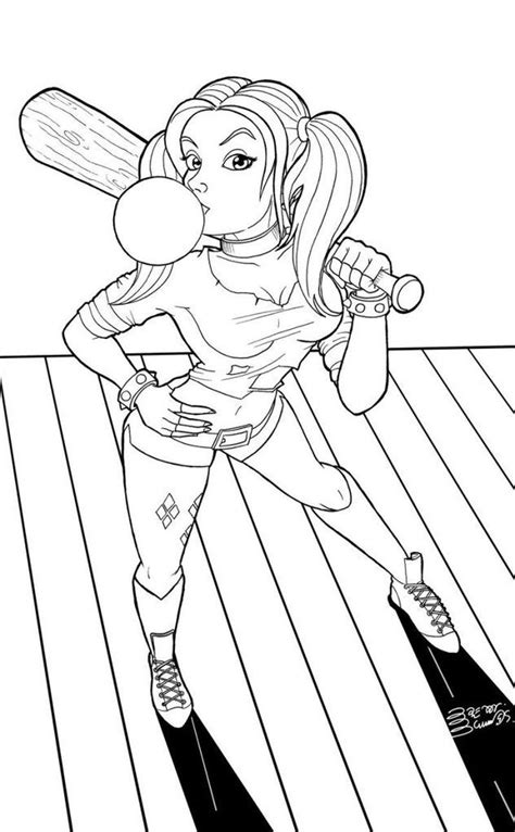 harley quinn coloring pages  adults  coloring sheets