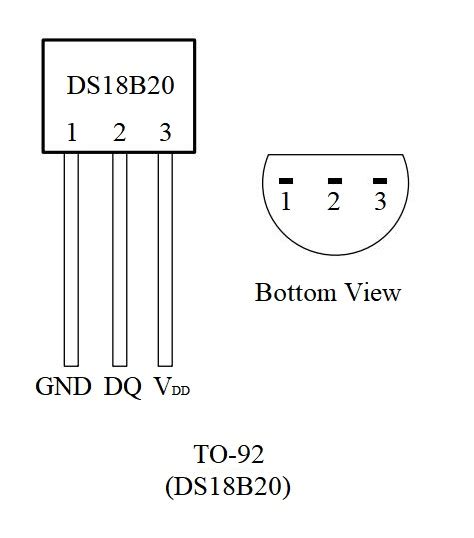 dsb temperature sensor pinout principle circuit