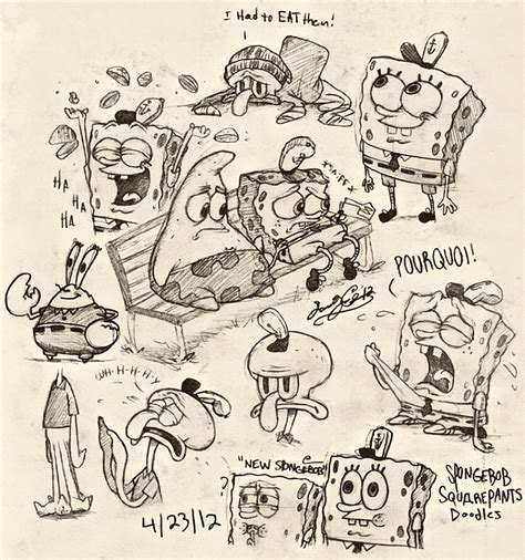 spongebob easy cute spongebob drawings