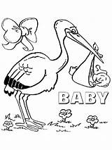 Coloring Baby Pages Stork Shower Storks Movie Chickadee Printable Kids Printables Drawing Print Color Bird Birds Newborn Cardinal Getcolorings Getdrawings sketch template