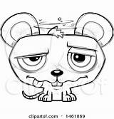 Drunk Mouse Clipart Evil Illustration Cartoon Royalty Thoman Cory Lineart Vector sketch template