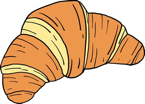 doodle freehand sketch drawing  croissant bread  png