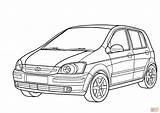 Hyundai Getz Coloring Pages Drawing Skip Main Printable sketch template