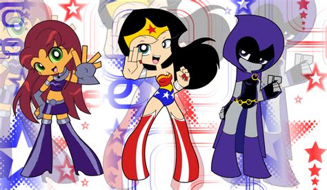 Wonder Woman Starfire And Raven Psg Panty And Stocking With