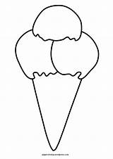 Ice Cream Cone Coloring Pages Cones Snow Printable Sundae Template Color Clipart Print Wordpress Kids Templates Tessellations Getcolorings Sheets Visit sketch template