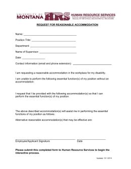 sample accommodation request letter